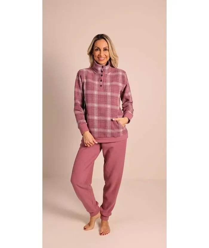 Gary Pyjama Dames: Roze, Punto milano ( zeer warm ) ( GARY.122 )