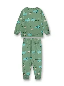 Sanetta pyjama Jongens: groen, teckels / krokodillen ( SAN.177 )