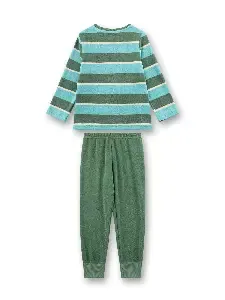Sanetta pyjama Jongens: Groen gestreept, Badstof ( SAN.178 )