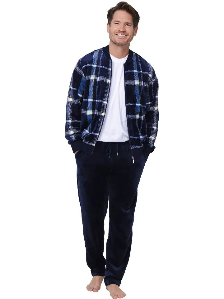 Pastunette Homewear Heren: Blauw met rits ( PAS.120 )
