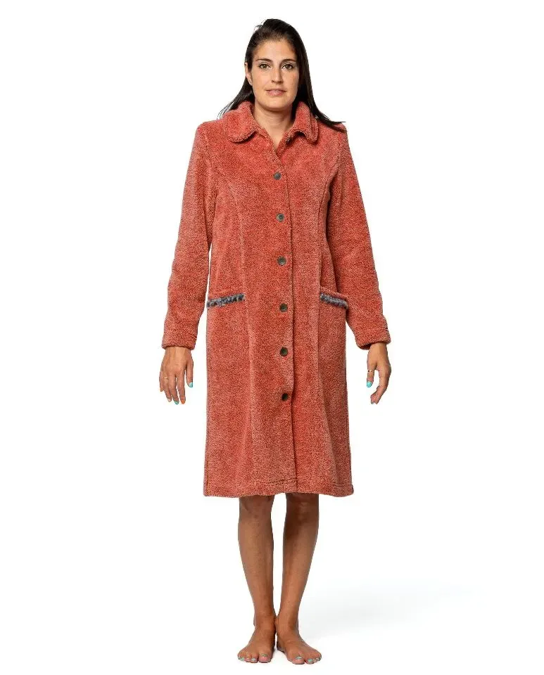 Egatex Kamerjas dames: terra, met knopen ( EGA.503 )
