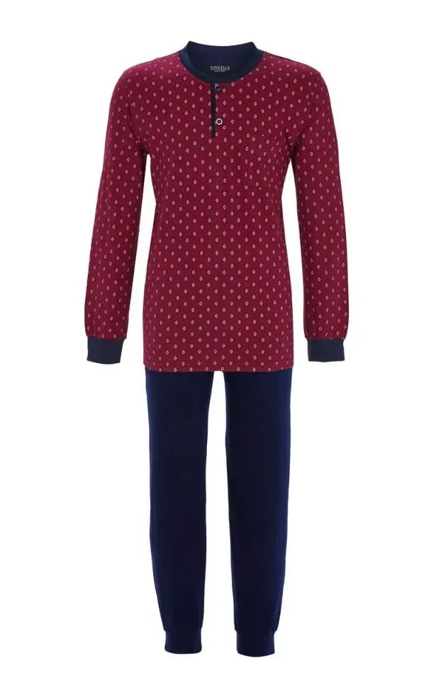 Ringella Pyjama heren: Bordeaux, katoen ( RIN.591 )