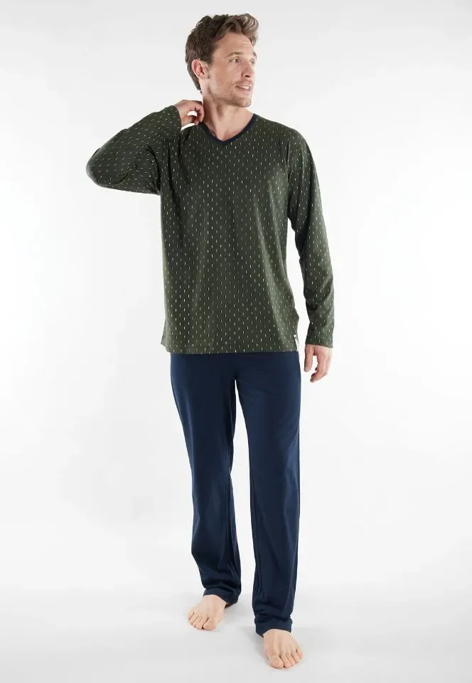 Ceceba heren pyjama: groen, 100% Katoen tot 5XL ( CEC.53 )