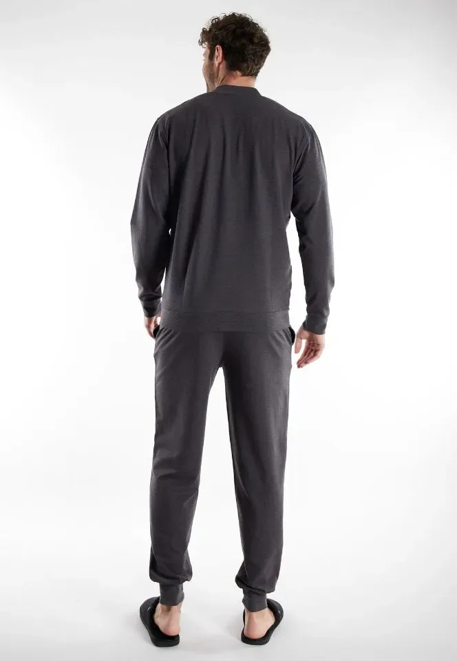 Bugati homewear met rits: Antraciet ( BUGa.1 )