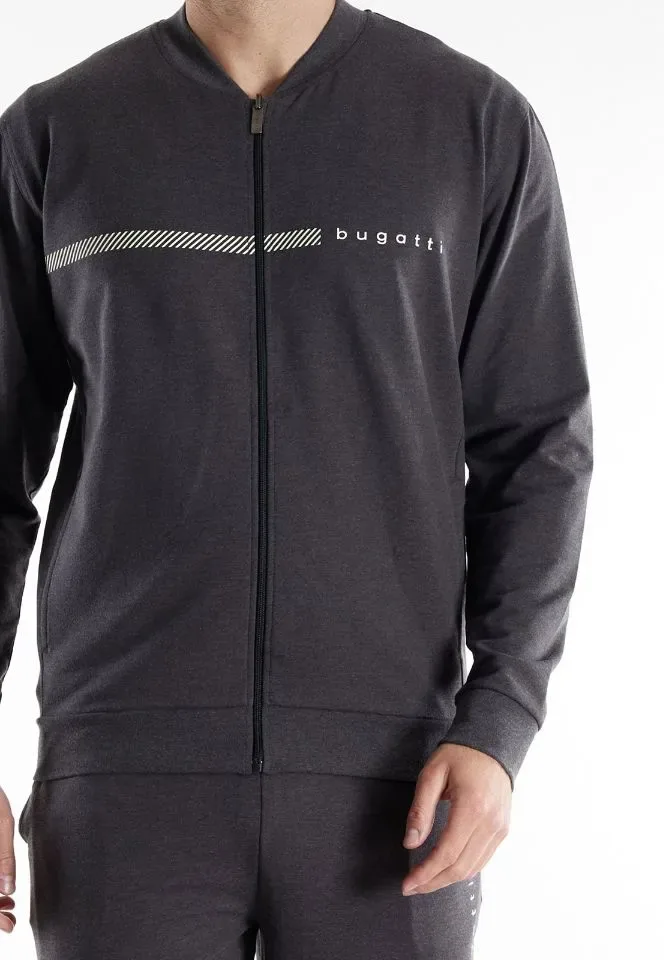 Bugati homewear met rits: Antraciet ( BUGa.1 )