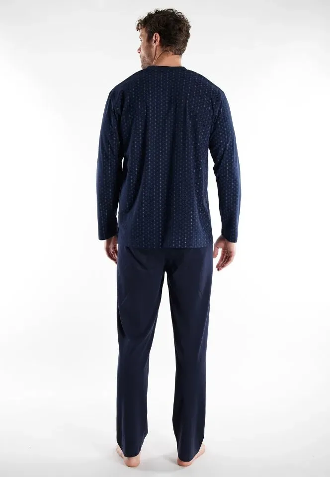 Gotzburg pyjama heren: Blauw, Rechte broek ( GOT.79 )