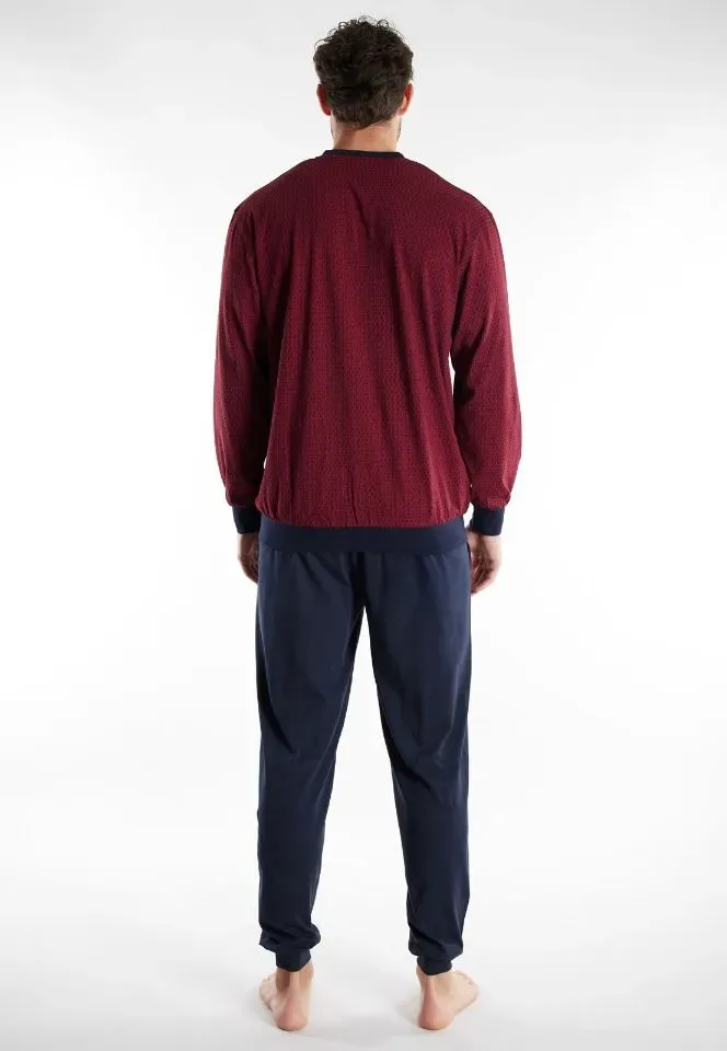 Gotzburg pyjama heren: Rood / blauw ( GOT.80 )