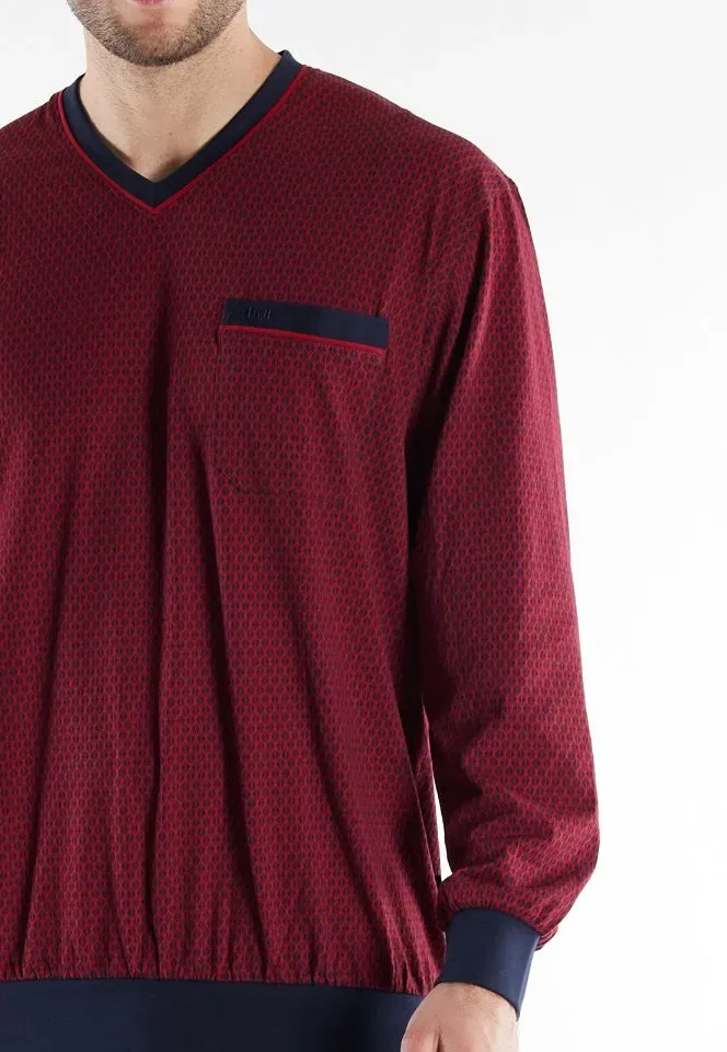 Gotzburg pyjama heren: Rood / blauw ( GOT.80 )