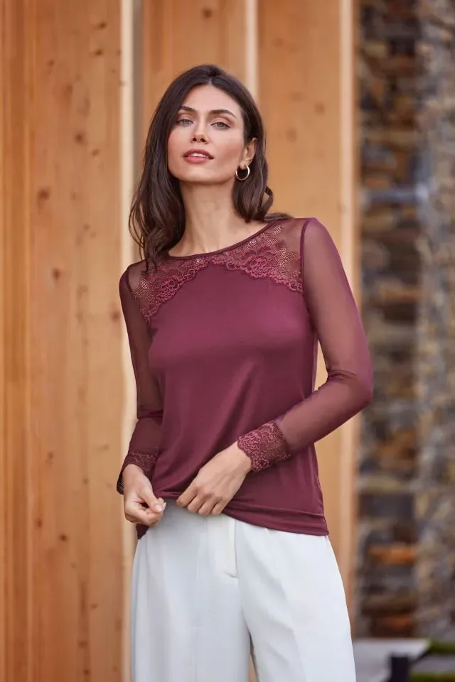 Janira Dames Taille slip: High Niki Color Greta, Prune ( JAN.317 )