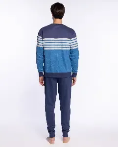 Punto blanco Pyjama Heren: Gemoltoneerd, Blauw ( PUN.77 )