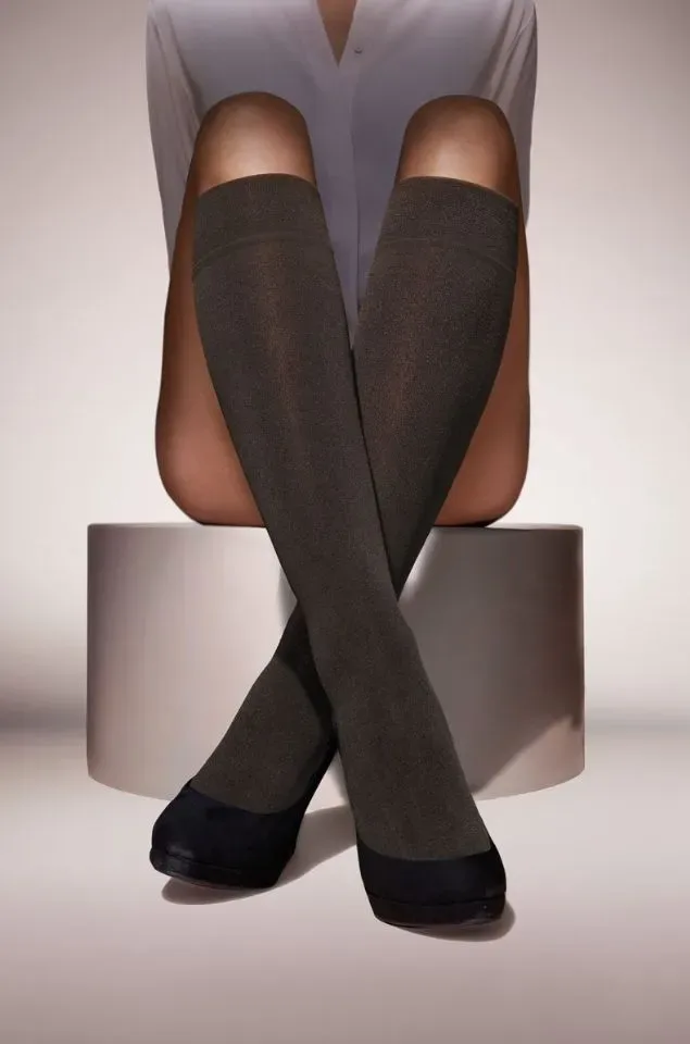 Janira Kniekous Dames: Calcetin Thermo Polar, Zwart, FLeece ( JAN.333 )