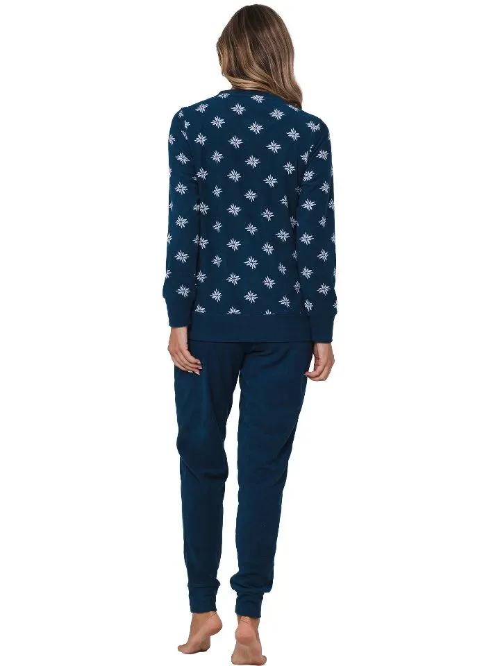Pastunette Dames Pyjama: Blauw, Badstof ( PAS.135 )
