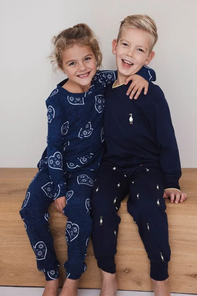 Pastunette jongens pyjama: Blauw, eendjes motief ( PAS.143 )