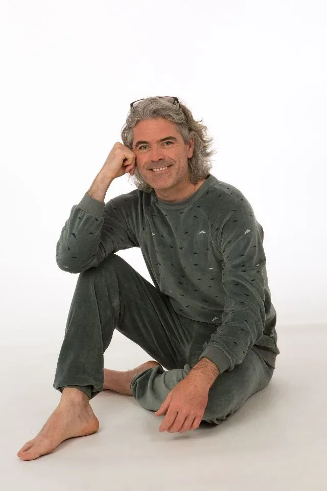 Perlina Heren pyjama: Melvin, Velour, Opal groen ( LINA.99