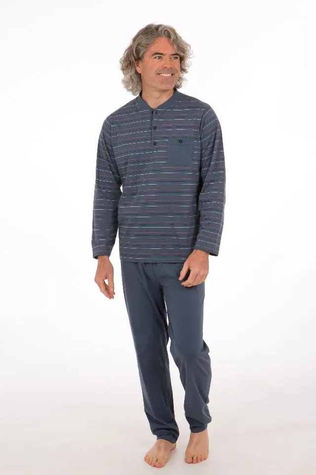 Perlina heren pyjama: Adam blauw, tot maat 6XL ( LINA.109 )