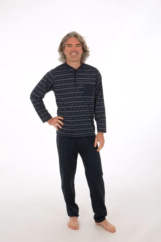 Perlina heren pyjama: Adam blauw, tot maat 6XL ( LINA.110 )