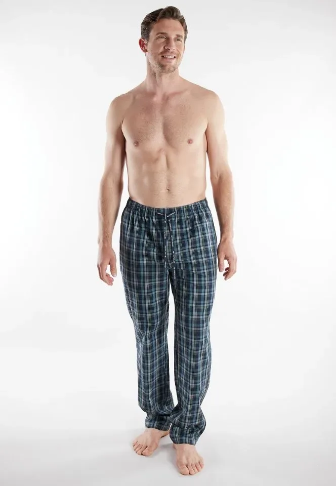 Tom Tailor Pyjama: Blauw, Effen Shirt / carree broek( TOM.46 )