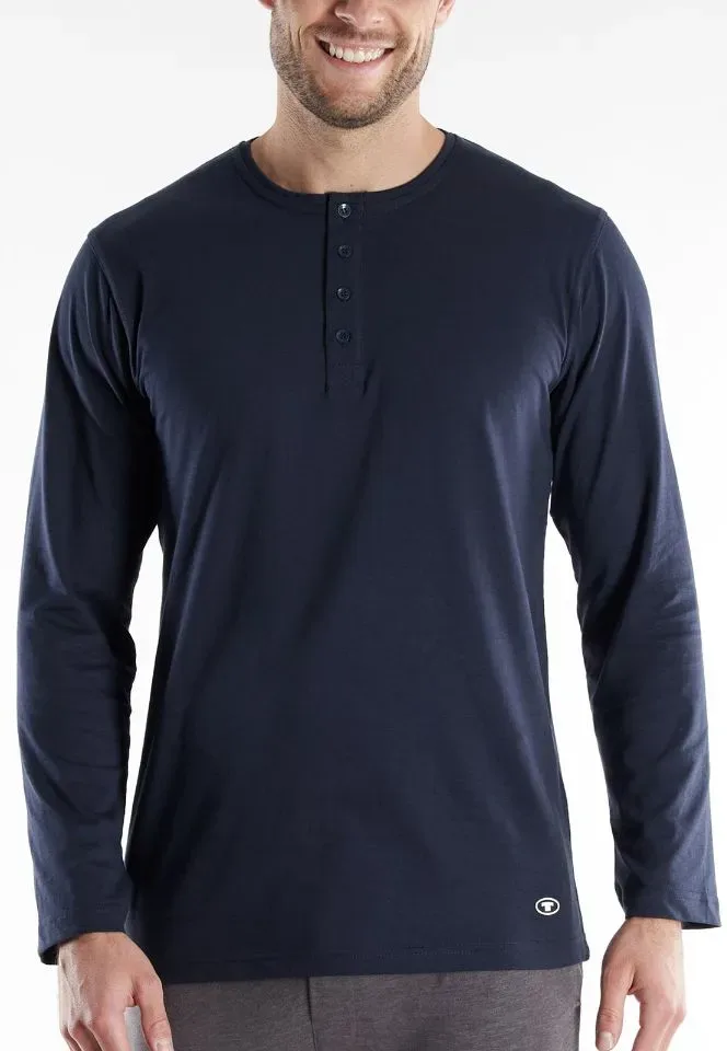 Tom Tailor Shirt: Blauw, Lange mouwen, ( TOM.46 )