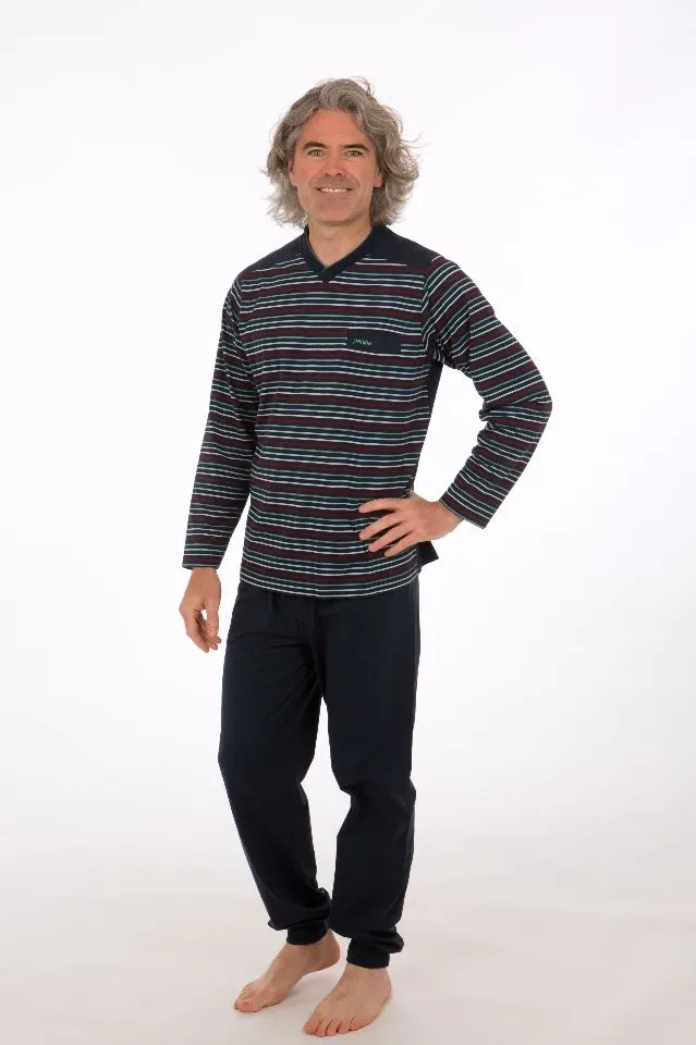 Perlina Heren pyjama: James, Blauw ( LINA.112 )