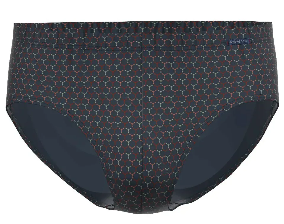 Ammann Heren Slip: Blauw met motief ( AMM.672 )