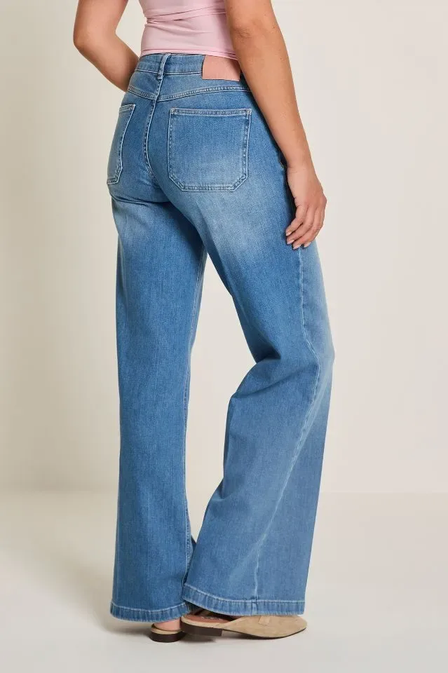 Para Mi dames broek Mira: Summer bleu jeans L32 ( PARA.386 )