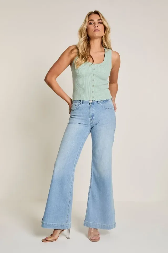 Para Mi dames broek Scotty: Summer bleu jeans L32 ( kleur zoals tweede foto ) ( PARA.388 )