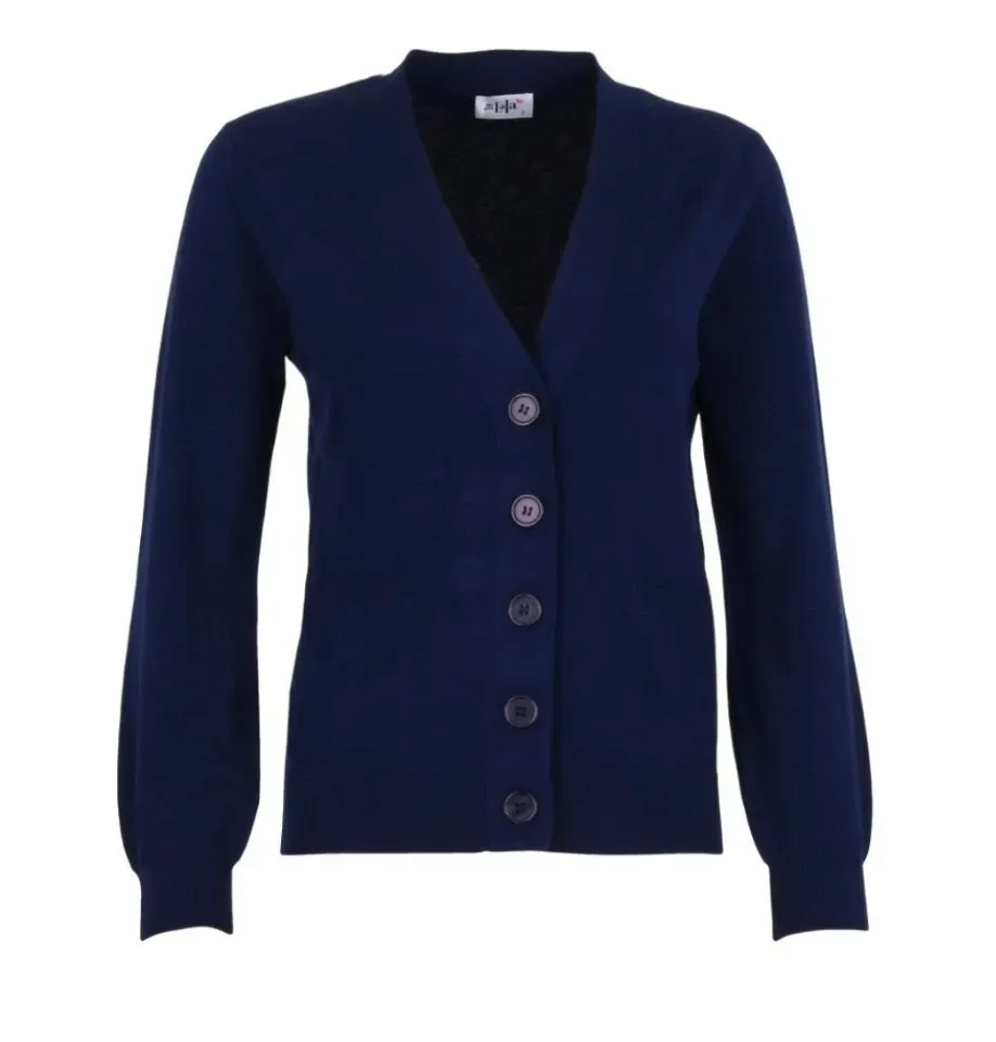 She Goes LaLa Gilet: Blauw, met knopen ( SHE.11 )