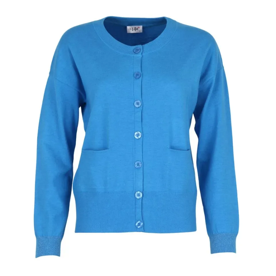 She Goes LaLa Gilet: Blauw, met knopen ( SHE.13 )