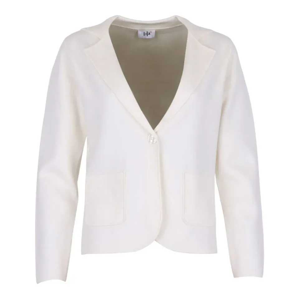 She Goes LaLa Gilet: Off White, met knopen, Kol & revers ( SHE.14 )