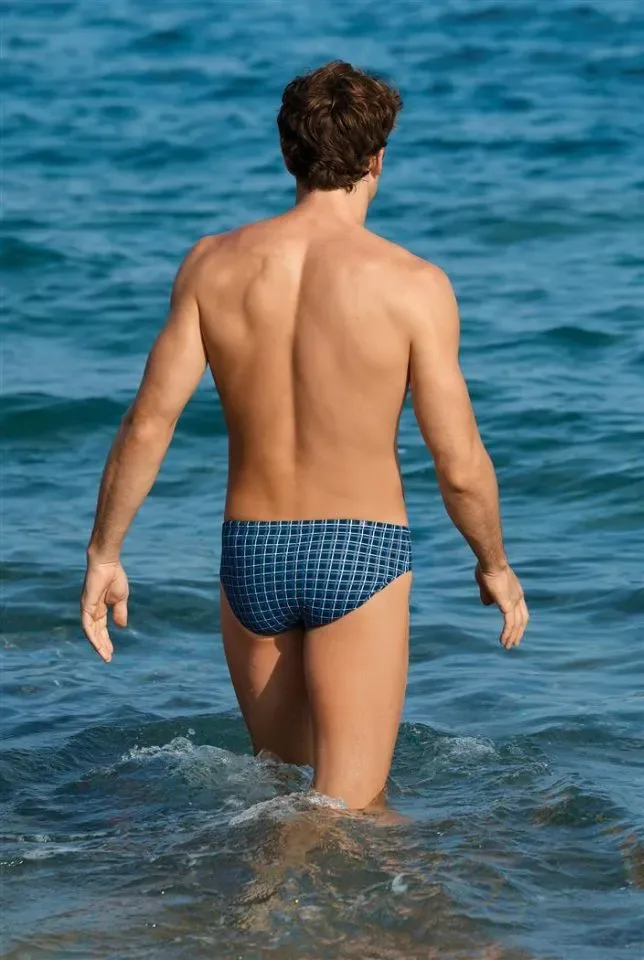 Wavebreaker zwem slip heren, blauw ( WAVE.13 )
