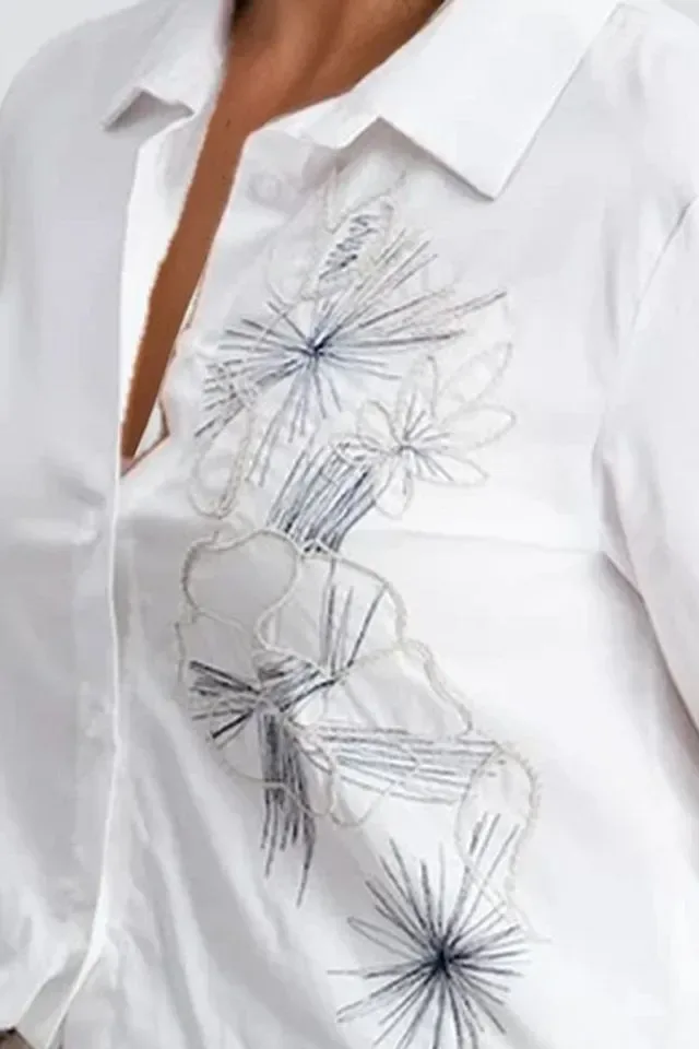 Signe Nature Bloes: Wit, broderie ( Signe.1367 )