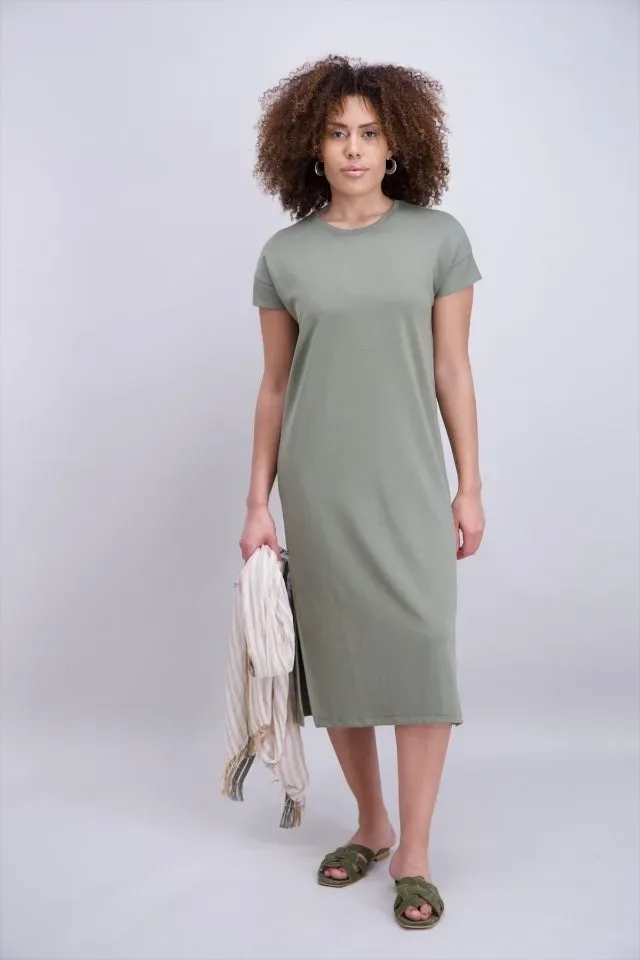 Signe Nature Kleed: Kaki, Tricot ( Signe.1373 )