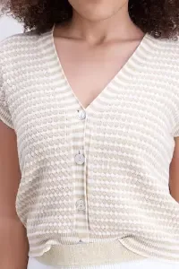 Signe Nature Kleed: Beige Cardigan SIGNE.1374