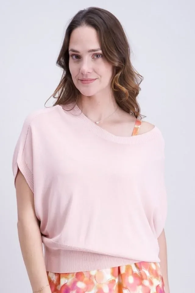 Signe Nature zomer pull: Rose, aangesneden mouw ( Signe.1379 )