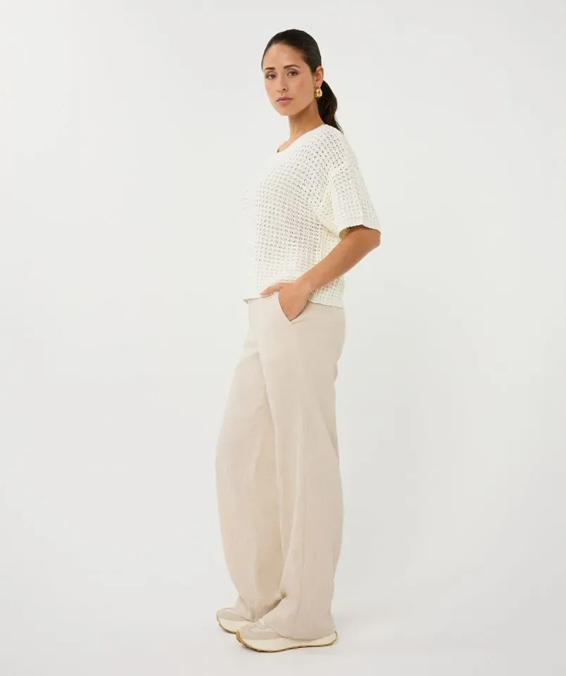 Esqualo Pull: Off White, Ajour brei ( ESQ.316 )