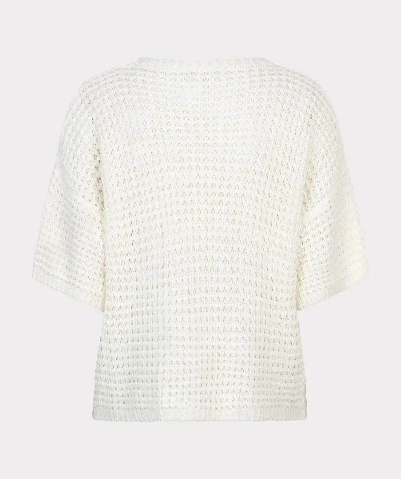 Esqualo Pull: Off White, Ajour brei ( ESQ.316 )