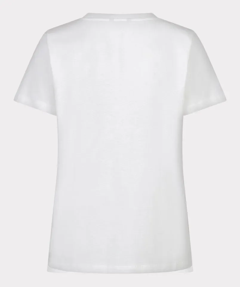 Esqualo T-shirt: Off White / Chili Red, Korte mouw ( ESQ.318 )