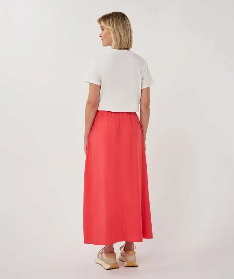 Esqualo T-shirt: Off White / Chili Red, Korte mouw ( ESQ.318 )