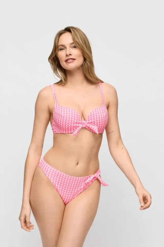 Marie Jo Swim Bikini Slip: Mary Lynn, Rose Gingham, Laag model ( MJO.343 )