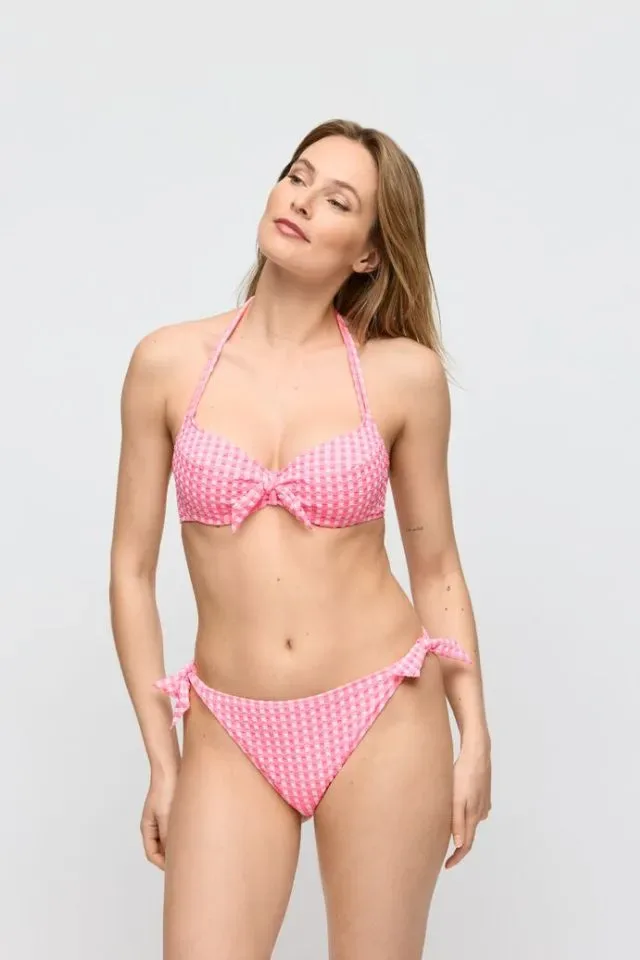 Marie Jo Swim Bikini Slip: Mary Lynn, Rose Gingham, Brazilian model ( MJO.345 )