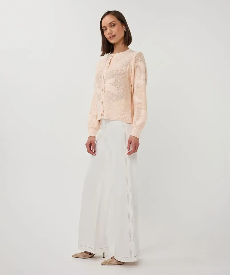 Esqualo Dames Cardigan: Belini kleur, met mouwen ( ESQ.325 )