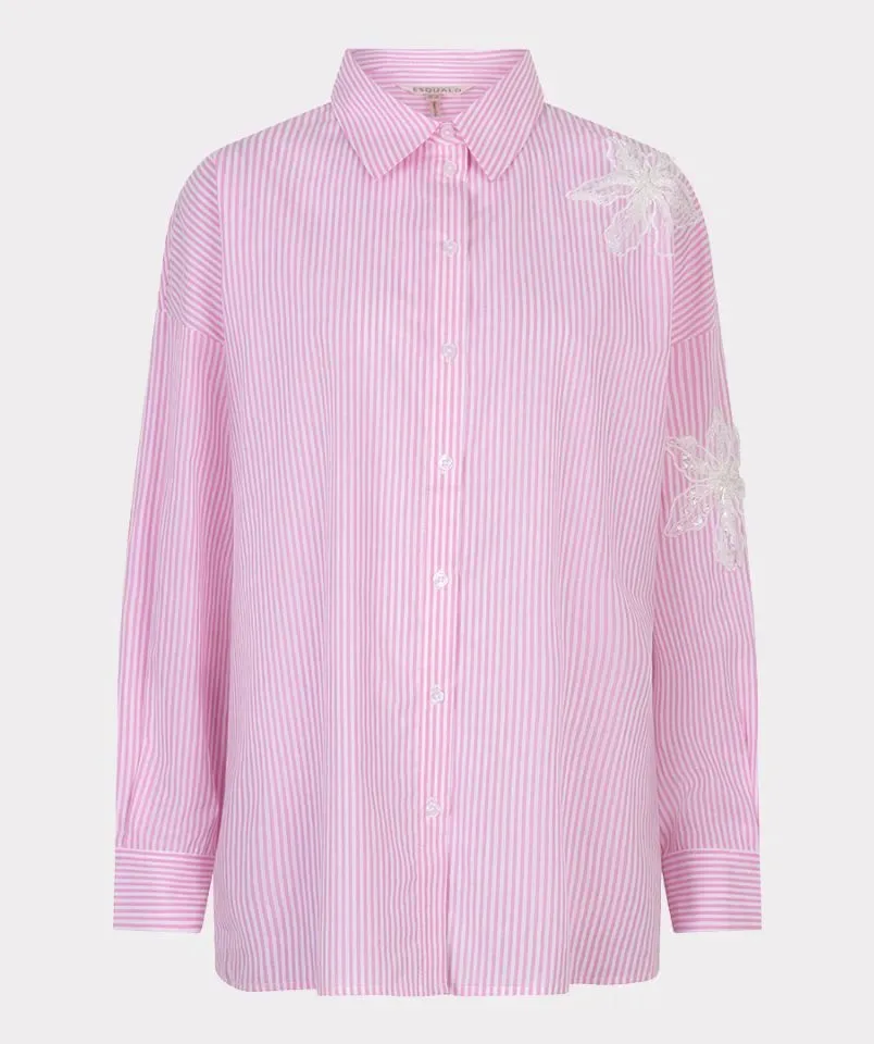 Esqualo bloes gestreept: Rose / wit, oversized ( ESQ.334 )