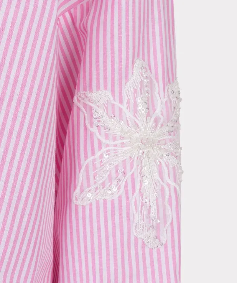 Esqualo bloes gestreept: Rose / wit, oversized ( ESQ.334 )