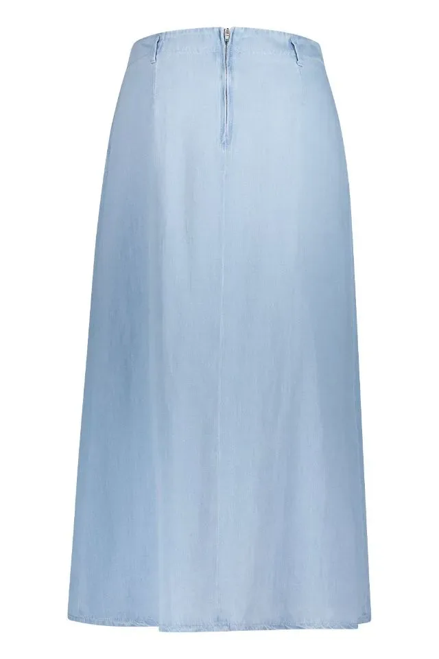 Gardeur Dames Jeans rok: NIDIN3, Licht blauw ( Katoen / Linnen ) ( GAR.33 )