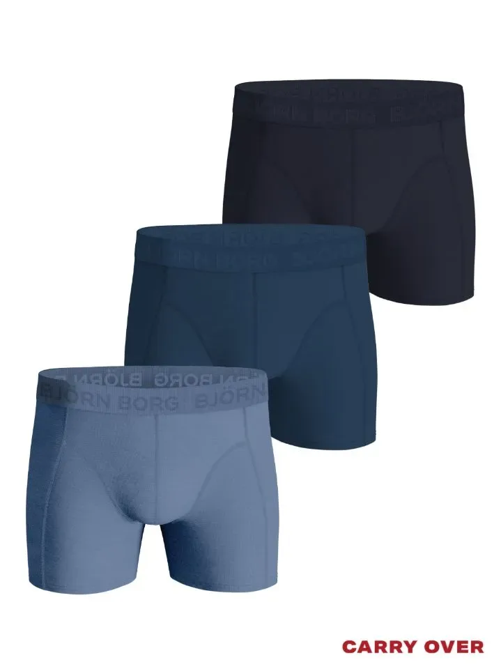 Bjorn Borg Boxer Heren: Cotton Stretch 3 pack, Blauw  bjo.20