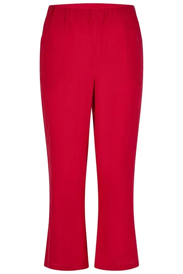 Mona Lisa Dames broek: Linnen, rood ( duitse maten ) ( MONa.182 )