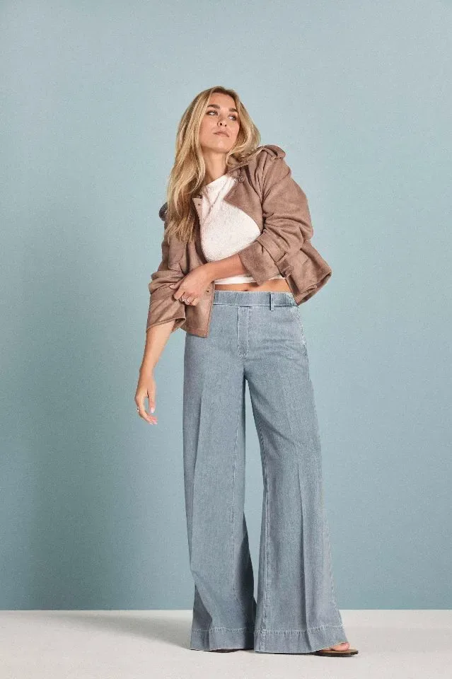Para mi broek: Lizzy, Mid Sky Blue, L32, elastiek in de lenden ( PARA.402 )