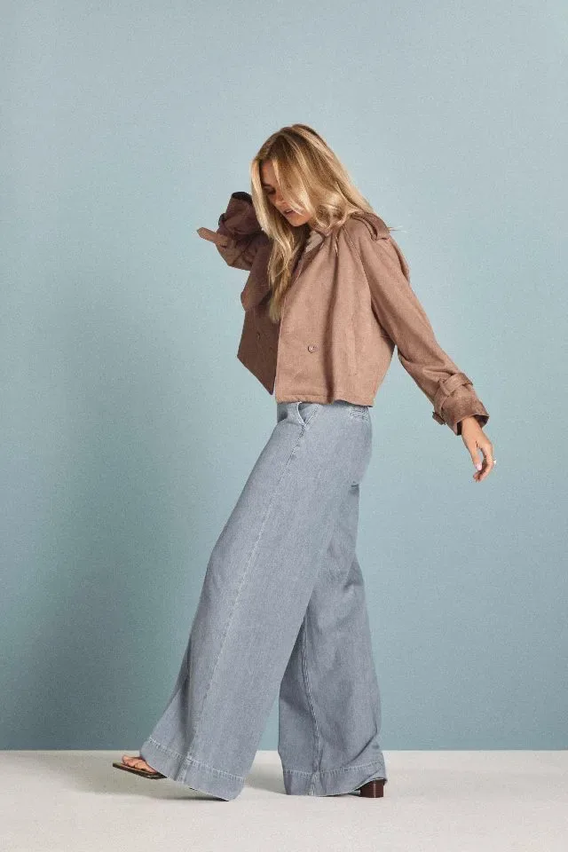 Para mi broek: Lizzy, Mid Sky Blue, L32, elastiek in de lenden ( PARA.402 )