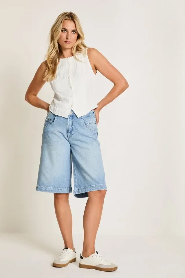 Para mi Jeans Short ( Jorts ): Nola Jorts, Light Cosmic, L19 ( PARA.407 )