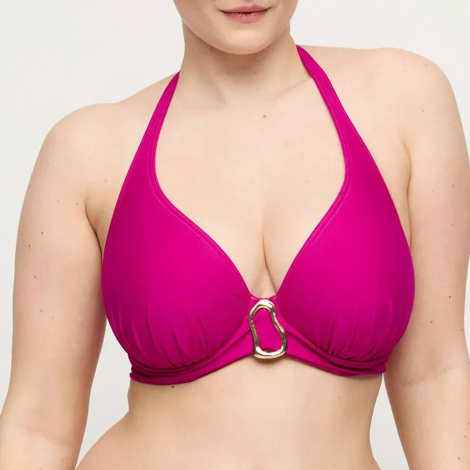 Prima Donna Swim Bikini top: Uvita, Deep Magenta, halter model mogelijk, europese maten ( PDO.537 )